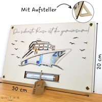 Décor de mariage écologique en bois personnalisé pour couple, avec tube à éprouvette, cadeau de lune de miel unique pour les mariés