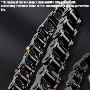 Venta directa de fábrica, apilador hidráulico de paletas manuales, horquilla de carga ajustable, carretilla elevadora apiladora manual - Product Image 5