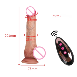 قضيب اصطناعي طويل وواقعي من السيليكون الناعم مقاوم للماء مع غلفة متحركة ومحفز للمهبل والشرج للبالغين - Product Image 4