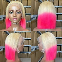 Wig Bob Rambut Manusia Lace Front 13*4 10 inci, Rambut Asli 200% Lace Front Wig untuk Grosir, Wig Rambut Manusia Alami Brazil 100%