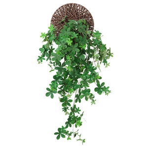 Xin Xinyi Panier mural suspendu pour plantes artificielles, guirlande de fleurs en soie, décoration murale verte, Série Pêche BG-5 - Product Image 5
