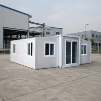 Maison conteneur pliable et extensible, anti-sismique, étanche, avec rail de guidage, assemblage rapide, pour dortoir de chantier, directement de l'usine
