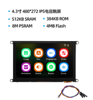 Carte de développement ESP32-S3 avec écran tactile capacitif LCD 4,3 pouces/5 pouces, programmation LVGL, WiFi et extension d'IO