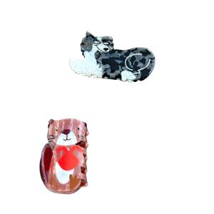 Clip de garra de Animal de dibujos animados lindo Beaver Sheepdog Personalidad Diversión Media cremallera Clip de garra de pelo Parte posterior de la cabeza Clip de tiburón despeinado - Product Image 6