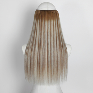 Extensions capillaires halo double trame en gros, Balayage, Cheveux vierges indiens bruts 12A, Extensions capillaires invisibles à fil, Clip-ins, Trame - Product Image 5