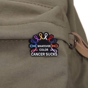 Spilla con nastro per la consapevolezza del cancro qualsiasi colore succhia spilla con risvolto per allattare gioielli per amici - Product Image 3