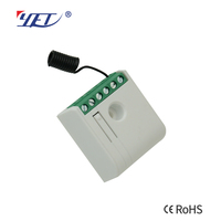YET477 12V 24V 433Mhz Control Remoto Universal para Puerta de Garaje con Código Variable y Código Abierto, Receptor con Relé de 10A