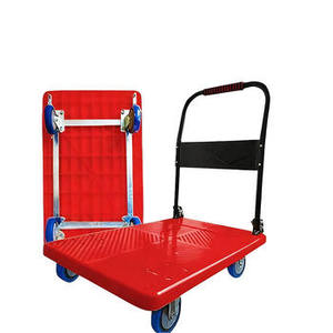 Chariot à plateforme pliable en acier industriel à quatre roues en gros, capacité de charge de 500 kg, OEM, excellentes performances, chariot à main - Product Image 6