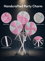 Décorations de fête réutilisables de luxe de forme irrégulière rose, 3 pièces, élégants supports en métal, ornements romantiques, centre de table de mariage