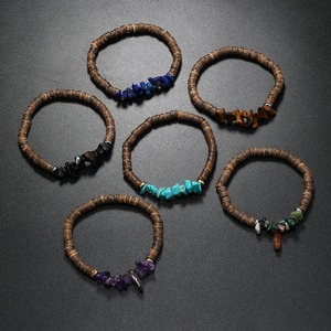 Bracelet d'été unisexe de bohême fait à la main noix de coco perles de pierre naturelle Vintage bois <span class=keywords><strong>Rasta</strong></span> bijoux accessoire de Offre Spéciale - Product Image 3