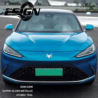 Rollo de pegatinas de vinilo para envolver coche atómico metálico súper brillante