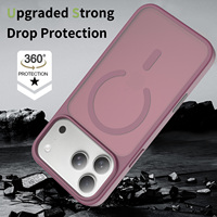 Casing iPhone 18 17 Pro Max Mewah Cherry Matte Soft Touch dengan Tombol Kontrol Kamera Anti Benturan Magnetik Grosir