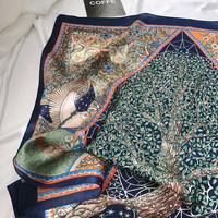 100 couleurs de foulards élégants en fausse soie, foulards carrés en satin de soie avec motifs, foulard en satin de soie imprimé sur mesure pour femmes