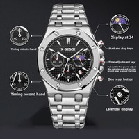 Montre à Quartz de Luxe pour Homme avec Bracelet en Acier Inoxydable, Affichage à Aiguilles, pour la Mode et les Affaires, Divers Coloris et Designs