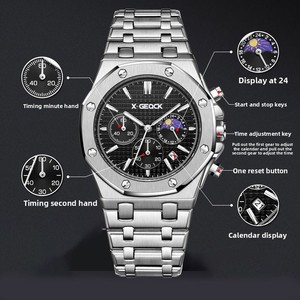 Người Đàn Ông Của Sang Trọng Thép Không Gỉ Ban Nhạc Thạch Anh Xem Con Trỏ Quay Số Hiển Thị Cổ Tay Thời Gian Mảnh Cho Kinh Doanh Thời Trang Màu Sắc Khác Nhau Thiết Kế - Product Image 3