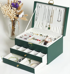 Three Layers <b>Jewelry</b> Case <b>Box</b> <b>Large</b> Capacity and Multifunctional <b>Jewelry</b> Storage Case Luxury <b>Jewelry</b> <b>Box</b> - Product Image 2