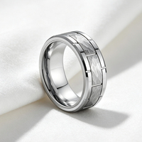 Bagues en carbure de tungstène martelé plaqué argent 8 mm, ajustement confortable, unisexe, pour mariage, anniversaire, fêtes, cadeau, vente en gros