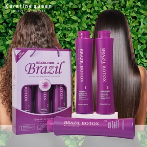 Kit Profesional de Tratamiento de Keratina sin Formaldehído, Crema Alisadora para el Cabello, Kit de Keratina Brasileña para Uso en Salón - Product Image 5