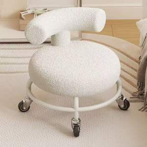 Petit ménage universel tissu <span class=keywords><strong>chaise</strong></span> d'apprentissage roue de poulie paresseuse pour beauté couture patinage à roulettes petit tabouret fonction de stockage - Product Image 2