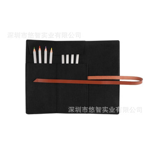 Felt makeup brush bag, foldable storage roll, portable beauty tool bag, multi-functional pencil case, customizable. - Product Image 1
