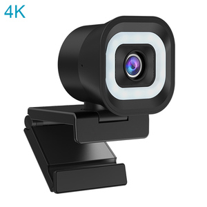 Nouvelles webcams PC 4K avec anneau lumineux, interface USB, capteur CMOS – Produit en stock - Product Image 1