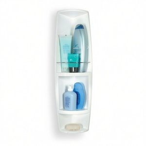 Estante de Esquina para Ducha Airone Blanco de 16x16x70 cm con Compartimentos de Almacenamiento para Baño - Product Image 3