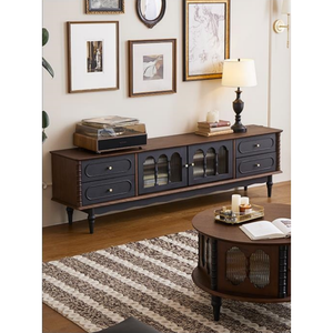 ตู้วางทีวีไม้เนื้อแข็งขนาดใหญ่สไตล์ฝรั่งเศสวินเทจ พร้อมลิ้นชักและพื้นที่จัดเก็บ สำหรับห้องนั่งเล่น ห้องนอน <span class=keywords><strong>โรงแรม</strong></span> - Product Image 2