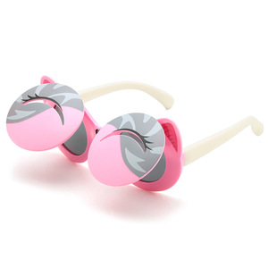 Nuovi occhiali da sole polarizzanti per bambini moda cartoon kitten clamshell hipster occhiali da sole occhiali di protezione UV - Product Image 1