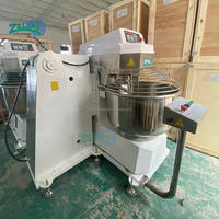 Mélangeur à spirale industriel de 100 kg avec système de basculement hydraulique, pétrin automatique pour pain et pizza, machine à pétrir la farine pour usine alimentaire
