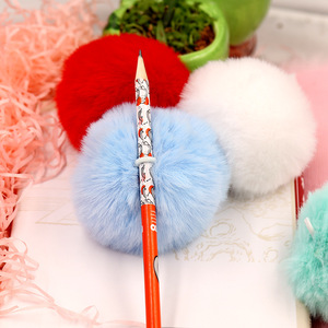 Pompon en fausse fourrure de lapin 8 cm, coloré, accessoires de sac DIY, porte-clés, breloque de téléphone, ornement de voiture - Product Image 2