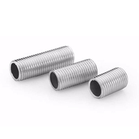 304 Stainless Steel Full Thread Hollow Stud Bolts M10 Fine Thread Lamp Nipple for Lighting Accessories