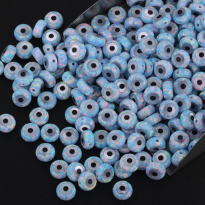 ลูกปัดหินโอปอลตาปีศาจทรงกลมขนาด6มม. พร้อมรูสำหรับ OP26 - Product Image 1