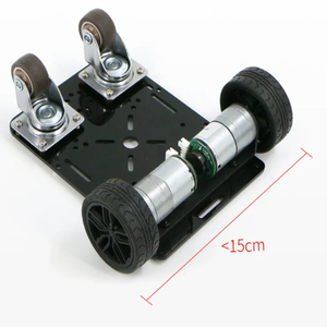 แชสซีรถหุ่นยนต์อัจฉริยะ Mini 4WD พร้อมฮอลล์เอนโค้ดเดอร์ 13 ไลน์ มอเตอร์เกียร์ DC 0.3kW 220V ล้อทำจากยางขนาด 48 มม. รับน้ำหนักได้ 2.5 กก. รองรับ <span class=keywords><strong>Arduino</strong></span> - Product Image 1