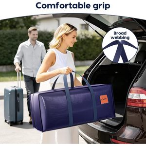 Lot de 6 sacs de déménagement 93L 220lbs, sacs de rangement pliables imperméables pour vêtements, organisation de la maison, camping - Product Image 6
