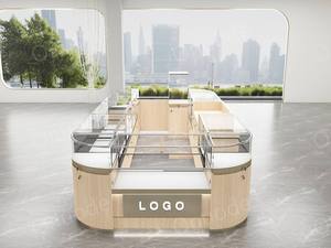 Luxury Jewelry Kiosk Design | Custom LED Glass Showcases & Retail Display Counters | One-Stop Elegant Store Fixture Solutions - Product Image 5