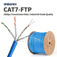 Cable FTP CAT7 Estable de 600MHz, 10Gbps, 23AWG, Cable LAN de Cobre Puro para Computadora, Cable Ethernet Cat 7, Cable LAN Cat7