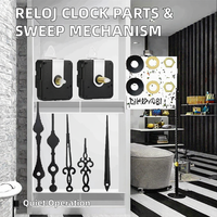 Bagian Jam Dinding Persegi Sangtai 6168S, Mesin Quartz Plastik dengan Jarum Berputar, Bertenaga Baterai, Model 6168S