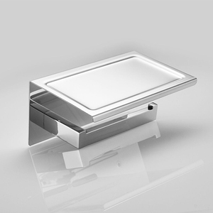 Nuovo Arrivo: Portarotolo Moderno Quadrato in Acciaio Inox SUS304 con Mensola, Montaggio a <span class=keywords><strong>Parete</strong></span> per Cucina e Bagno - Product Image 4