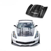 Capó de Fibra de Carbono para Chevrolet Corvette, Capó de Fibra de Carbono Estilo Cristal Transparente para Corvette, Accesorios para Parachoques de Corvette, Kit de Carrocería