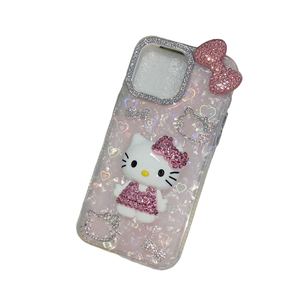 Étui de <span class=keywords><strong>téléphone</strong></span> portable en diamants de luxe pour Iphone X 11 12 13 14 15 16 17 Pro Max Air Butterfly Bow Housses de <span class=keywords><strong>téléphone</strong></span> pour Samsung S24U S23U - Product Image 3