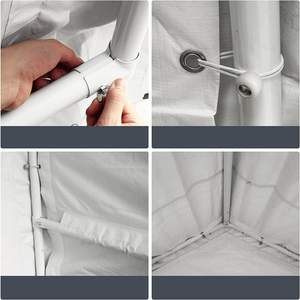 Abri de <span class=keywords><strong>moto</strong></span> et de voiture portable 6x8x7 pieds, imperméable aux UV, ignifuge, couverture de stockage, <span class=keywords><strong>abris</strong></span> de camping, auvent, abri de jardin, nature - Product Image 3