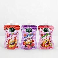 Vente en gros sac de cornue debout personnalisé en plastique pochette à bec verseur pour les paquets de boisson et de jus