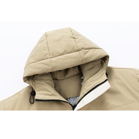 Veste de sport d'extérieur imperméable et respirante à capuche avec fermeture éclair et fourrure, style color-block, grande taille, pour homme et couple, collection Hiver 2026, modèle très prisé