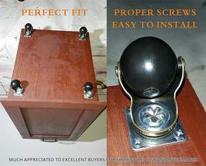 WBD 2-Zoll Kugeltyp Chrom-Stuhlrollen / Möbelrollen - Product Image 3