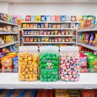 Halal gecertificeerde fabrieksdirecte verkoop OEM draaiende bolvormige fruitige smaak gele gummy snoepjes 2g/1.9g