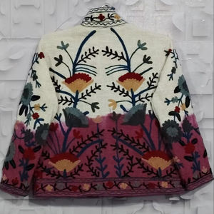 Chaqueta corta Tie Dye Suzani TNT para mujer, estilo bohemio, gitano, Crewel, ideal para festivales, regalo especial. - Product Image 1