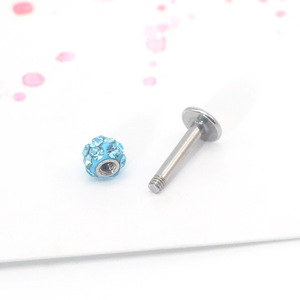 Piercing de lèvre en acier inoxydable avec strass et cristal pour cartilage d'oreille – Idéal comme cadeau - Product Image 4