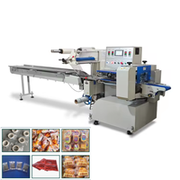 Machine d'emballage plastique automatique à remplissage et scellage contrôlée par PLC pour bonbons, sucettes, barres protéinées, barres énergétiques, barres chocolatées