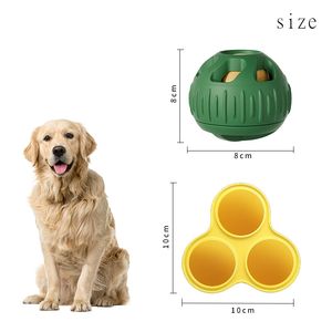 Eco-Friendly Silicone Pet Chew <b>Toy</b> Snack Dispensing Chewing Ball Food Mold Tray Set Eco-Friendly <b>Dog</b> Chew <b>Toy</b> Ball for <b>Dogs</b> - Product Image 2