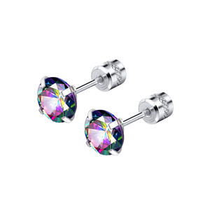 2024 différentes tailles 2-6mm coloré zircone pierre 18k plaqué or noir <span class=keywords><strong>pistolet</strong></span> plaqué acier inoxydable <span class=keywords><strong>Tragus</strong></span> boucles d'oreilles pour les femmes - Product Image 5